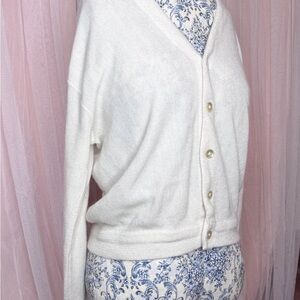 VTG 70’s White Women's Cardigan Cottagecore Coquette